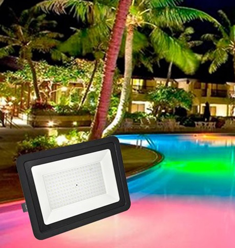 Foco proyector exterior LED RGB