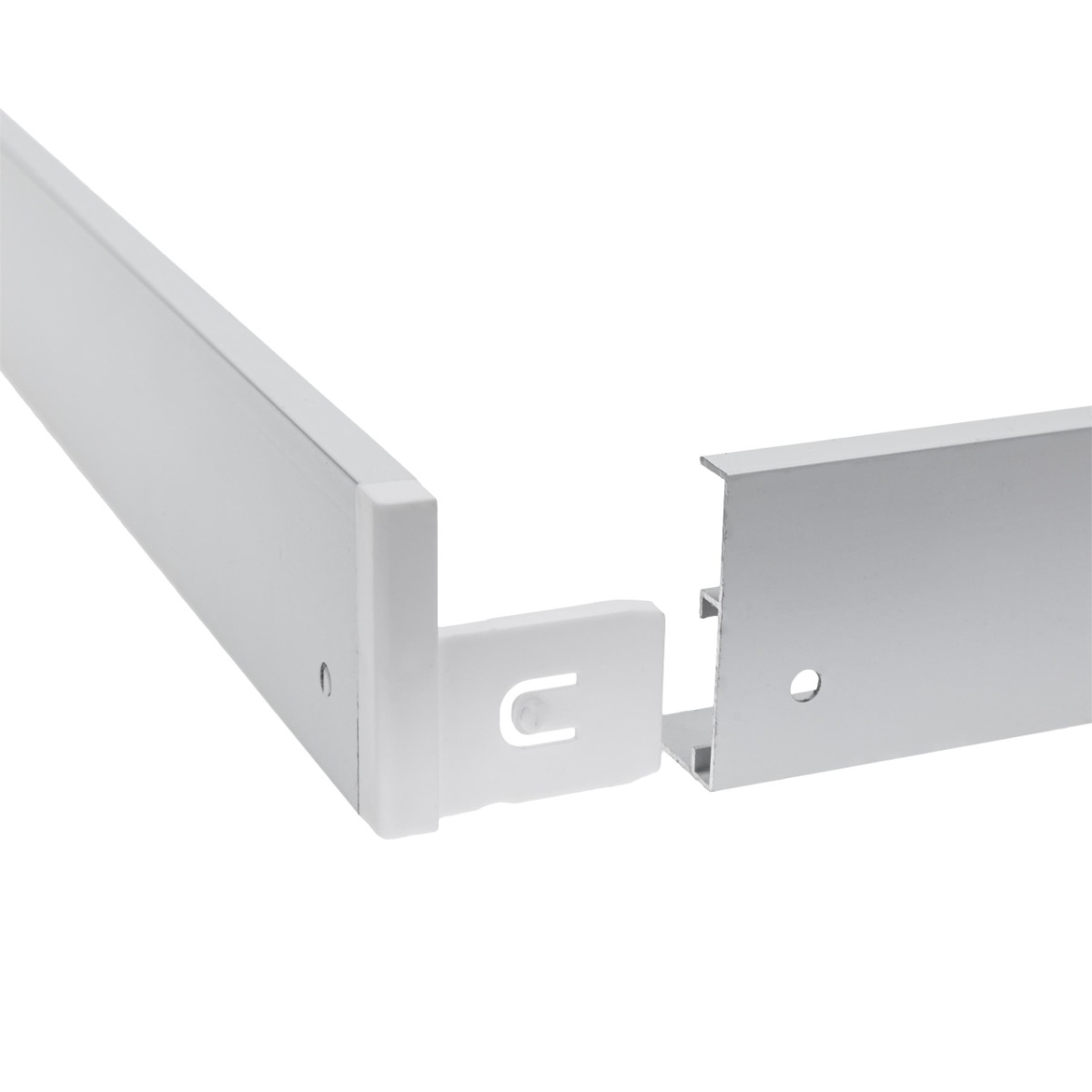 Marco Aluminio Blanco para panel 30x150cm incl. Tornillos 5cm