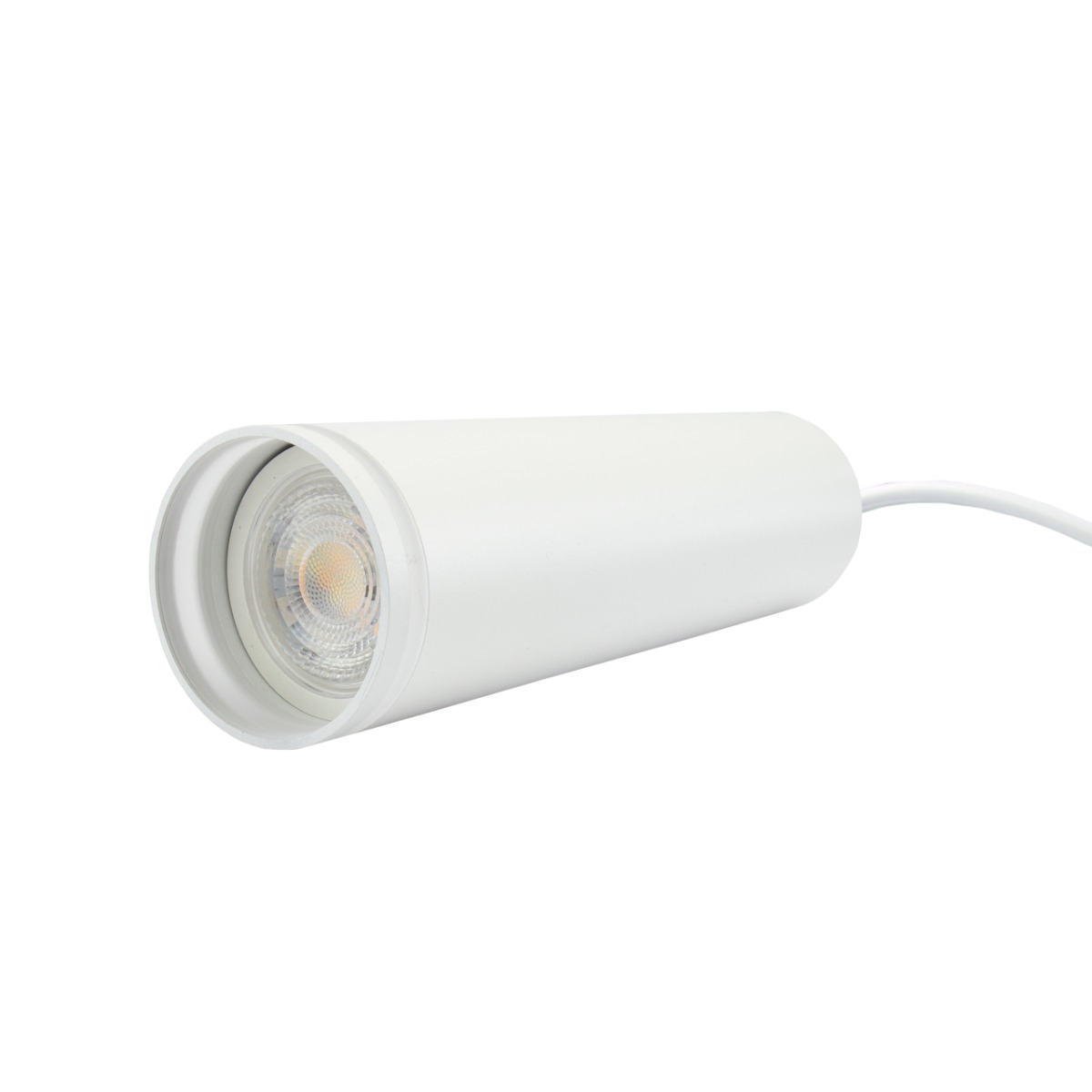 Foco LED sobre Carril 3F GU10 suspendido Blanco cable 1m 230V