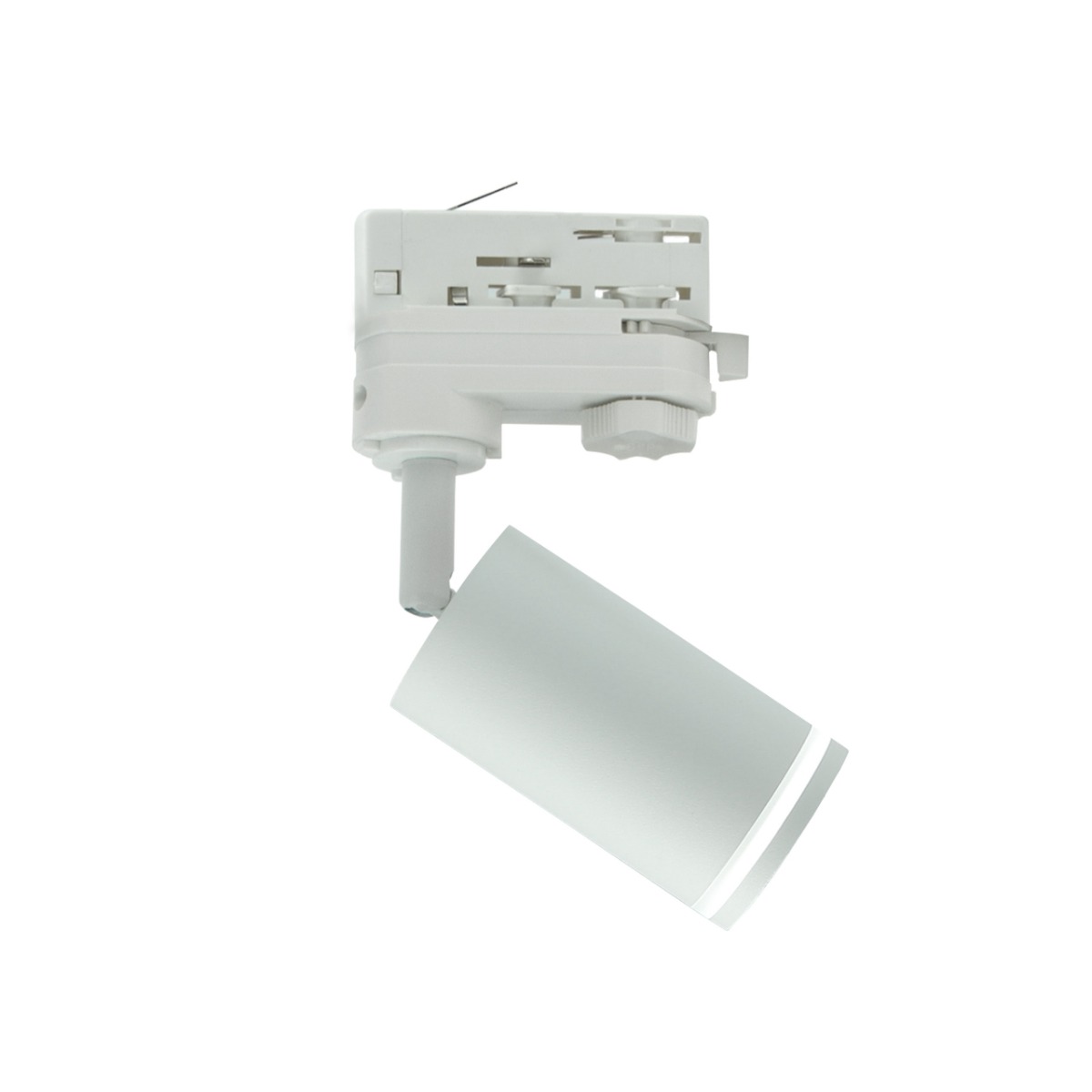 Foco LED En Riel 3 Fases Diseño Blanco Con Spot GU10