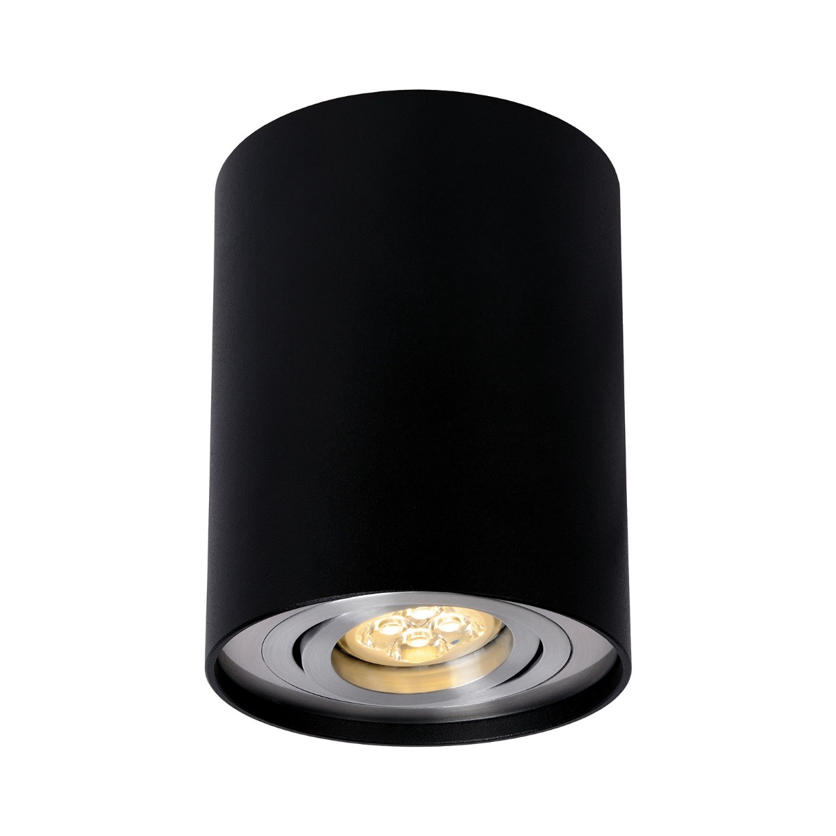 Foco LED para GU10 de Superficie Redondo IP20 Ojo Regulable Negro