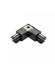 Conector de riel trifásico ajustable izquierdo negro