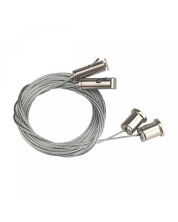 Kit de suspensión universal con cable de acero galvanizado 3 m – 2 unidades – Plata