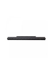Luminaria LED de rejilla para carril, 24W CCT 48V, 440 mm, regulable, color negro.