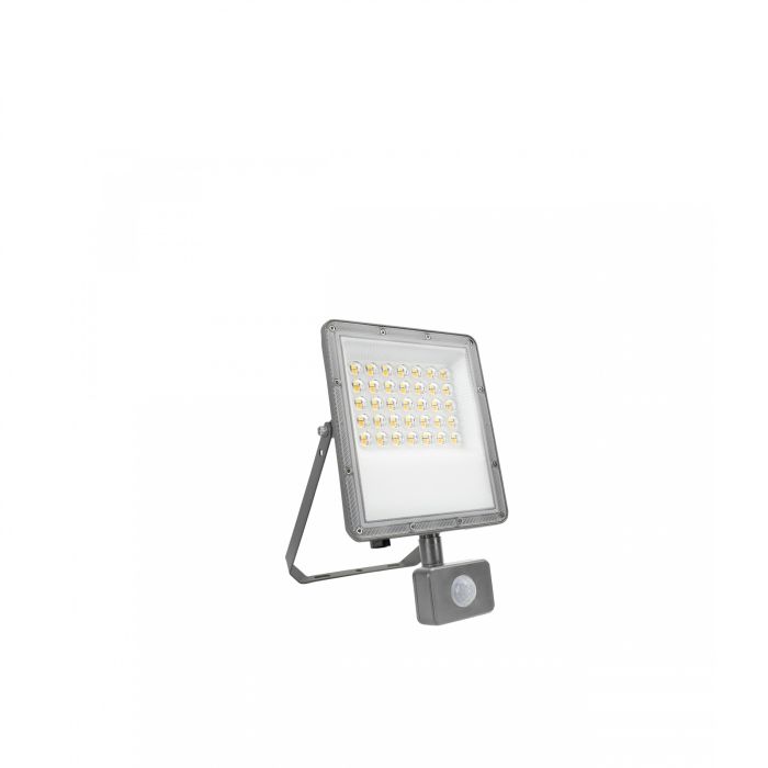 Lámpara LED de construcción 30 W CCT 100 lm/W IP44 – con sensor de movimiento – gris