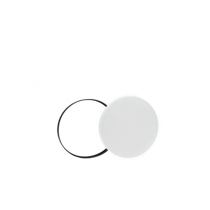 Lámpara de techo LED redonda de 18 W para montaje en superficie con aro intercambiable, color blanco y negro, IP54
