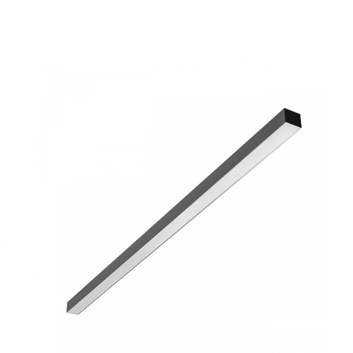 Luminaria lineal LED de 120 cm, 20-40 W, CCT, 100 lm/W, IP20, UGR&lt;19, color negro.