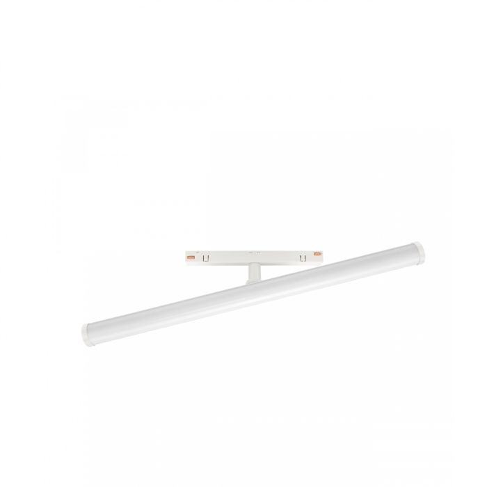 Luminaria LED alargada para carril, 12 W, temperatura de color correlacionada (CCT), 48 V, 400 mm, regulable, color blanco.