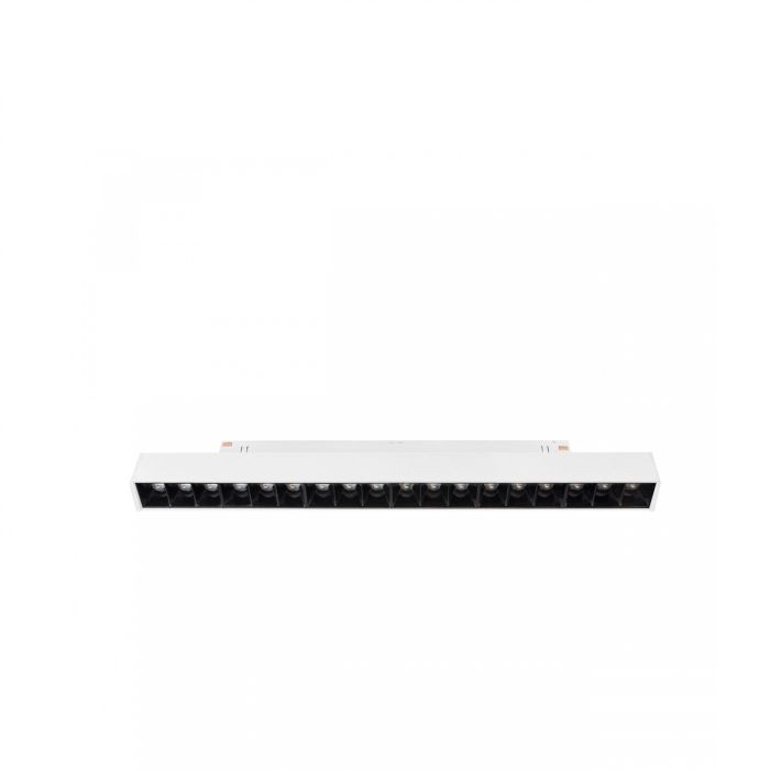 Luminaria LED de rejilla para carril, 17W CCT 48V, 330 mm, regulable, blanca.