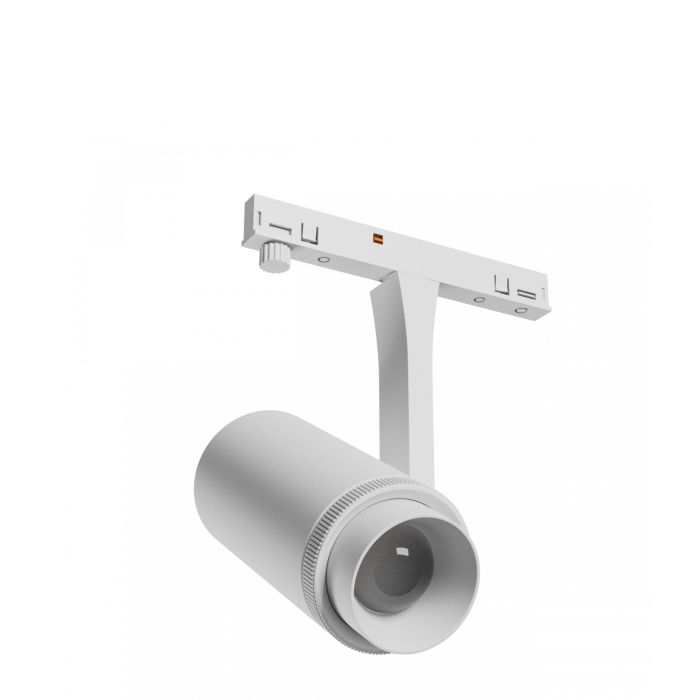 Foco LED para carril con haz ajustable para carril estrecho 7W K3000 48V Blanco