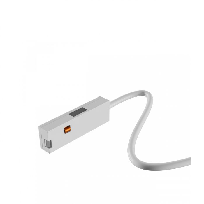 Conexión de alimentación para riel estrecho, cable de 48 V y 200 mm, color blanco.
