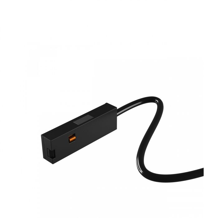 Conector de alimentación para riel estrecho, cable de 48 V y 2000 mm, color negro.