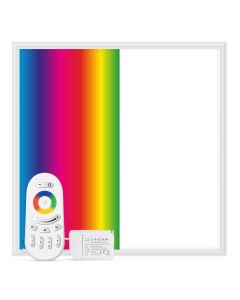 Panel LED 62x62 cm | 40W | RGB+W (4000K) | Regulable | Mando a distancia