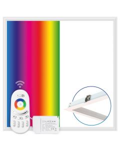 Panel LED 62x62 cm | 40W | RGB+CCT 3000K-6000K | Regulable | Mando a distancia