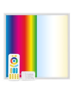 Panel LED 62x62 cm | 40W | RGB+CCT 3000K-6000K | Regulable | Mando a distancia