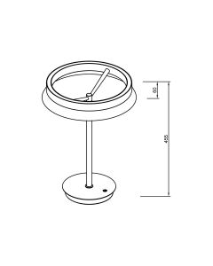 Lámpara de mesa LED Ø33 cm | 24W | 2400 lúmenes | CRI90 | CCT 2700K-4000K | Blanco