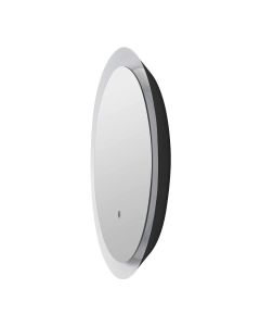 Espejo LED redondo con iluminación Ø60 cm | 20W | 2000 lúmenes | CRI90 | CCT 2700K-4000K | Negro