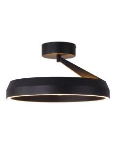 Plafón LED anillo Ø45 cm | 50W | 5500 lúmenes | CRI90 | CCT 2700K-4000K | Negro