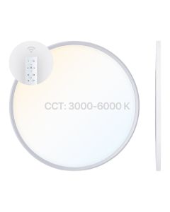 Panel LED de Superficie Redondo Ø60 cm | 40W | CCT Regulable | 3000K-6000K | CRI90 | Mando a Distancia