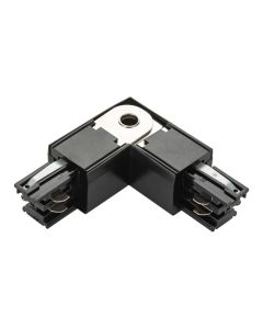 Conector L Carril Trifásico | Esquina 90° | Izquierda/Derecha Ajustable
