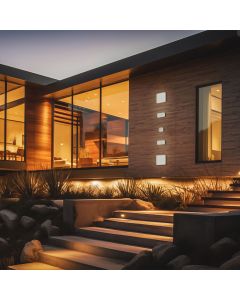 Lámpara de pared LED para exteriores, 5W, temperatura de color correlacionada (CCT), 80 lm/W, IP54, blanca.