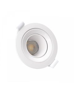 Foco empotrable GU10 – redondo – blanco – orientable – IP20 – Ø86×34 mm – sin bombilla