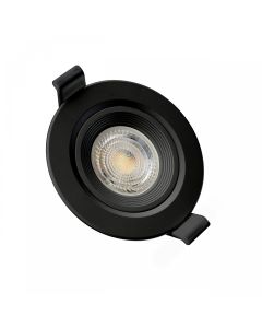 Foco empotrable GU10 – redondo – negro – orientable – IP20 – Ø90×26 mm – sin bombilla