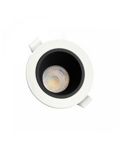 Foco empotrable GU10 – redondo – blanco/negro – antideslumbrante – IP20 – Ø95×46 mm – sin bombilla