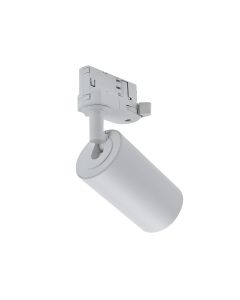 Foco trifásico para riel GU10 blanco – 57×101×169 mm