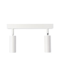 Foco de superficie MR11 2 cabezales – blanco – orientable – IP20 – 260×54×160 mm – sin bombilla