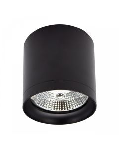 Foco de superficie AR111 GU10 – redondo – negro – antideslumbrante – IP20 – 118×110 mm – sin bombilla