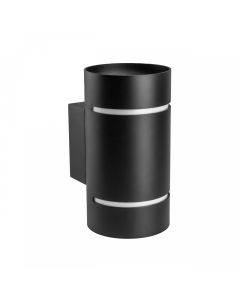 Aplique de pared G9 – redondo – negro – IP20 – 80×150 mm – sin bombilla
