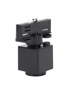 Adaptador de riel delgado trifásico con conector negro