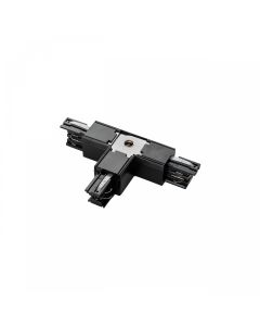 Conector de riel trifásico T/T2 ajustable izquierdo negro