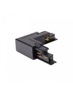 Conector de riel trifásico ajustable izquierdo negro – DALI