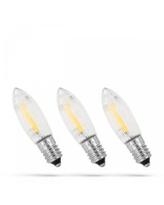 Bombilla LED vela para árbol de Navidad E10 10–55V 0,2W K2200 – 3 unidades