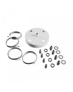 Kit de suspensión con 4 cables (1 m) para lámpara de techo – blanco – Ø98×27 mm