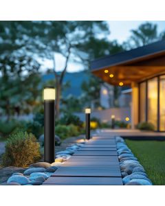 Iluminación LED para jardín de 6W – negro – 175×722 mm
