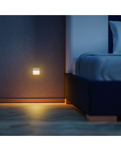 Luz nocturna LED Lumina Pop RGBW con sensor de movimiento USB-C – Blanco – 2 unidades