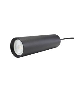 Lámpara colgante GU10 para carril trifásico Ø55 mm con cable de 1 m – Negro
