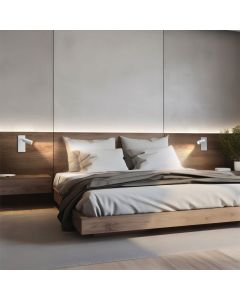 Aplique de pared con interruptor para lámpara LED MR11 – Esbelto – Blanco