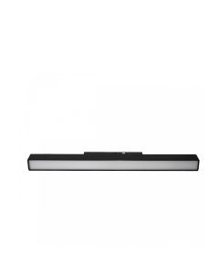 Luminaria LED alargada para carril, 10W K2700, 48V, 300 mm, color negro.