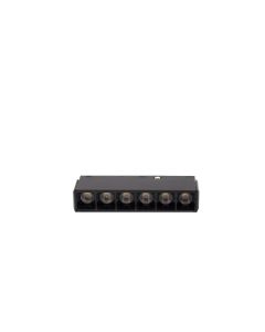 Luminaria LED de rejilla para carril 6W K2700 48V 110 mm Negra