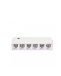 Luminaria LED de rejilla para carril 6W K2700 48V 110 mm Blanca