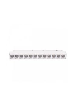 Luminaria LED de rejilla para carril 12W K2700 48V 220 mm Blanca
