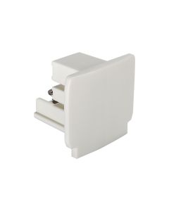 Tapa de extremo de riel de 3 fases blanca