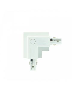 Conector de riel de 3 fases derecho blanco