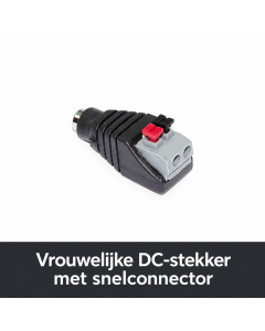 Conector hembra de CC con conector rápido