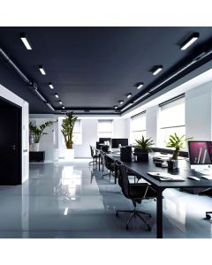 Regleta LED 60cm Negra G13 para Tubo T8 IP20