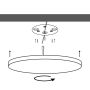 Panel LED de Superficie Redondo Ø50 cm | 48W | CCT Seleccionable | 3000K-6000K – foto 2